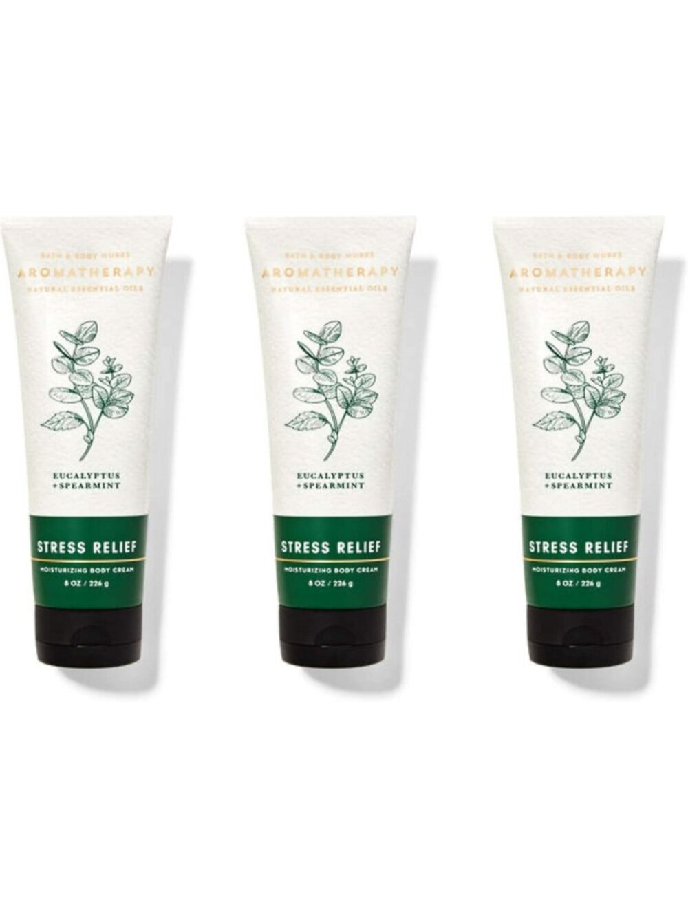 Eucalyptus Spearmint Body Cream 3-Pack | Aromatherapy Stress Relief Moisturizer